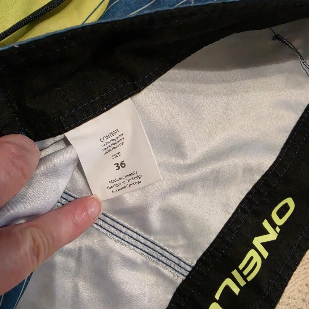 O'NEILL Swim Trunks Surf Beach Board Shorts Men's Size 36